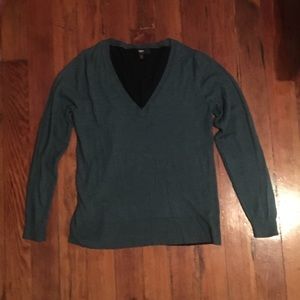 Donated to Eaton Fire Evacuees- Mossimo Two Tone Blue Spruce/ Black Sweater